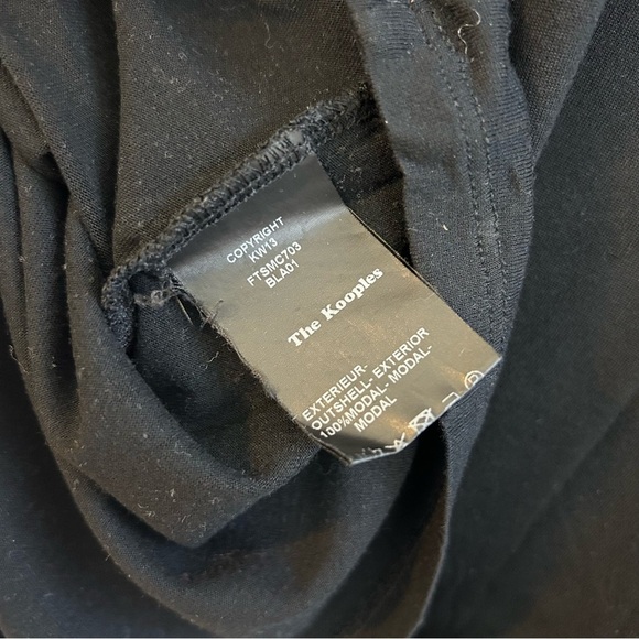 The Kooples Enchanted Tiger Black Short Sleeve Black T-shirt Size Small - Picture 9 of 10